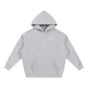 Essential heavyweight oversized hoodie in dark grey, front view